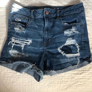 American Eagle ripped jean shorts